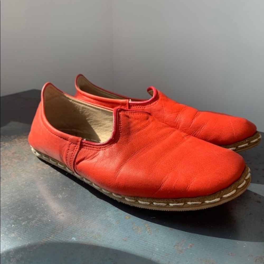 Vintage Turkish flats shoes sabahs in red size 7
